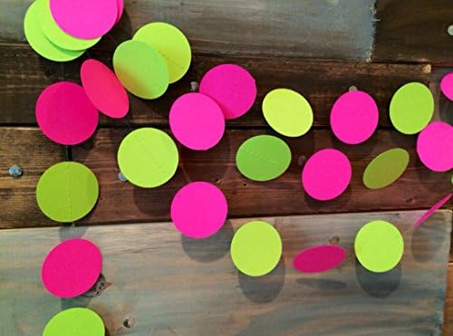 Hot Pink and Lime Green Paper Garland