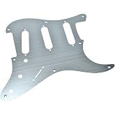 KAISH 8 Hole Metal Aluminum Anodized Vintage Style ST/Strat SSS Pickguard Guitar Pick Guard Scratch Plate for USA/Mexico Stratocaster/Strat Silver