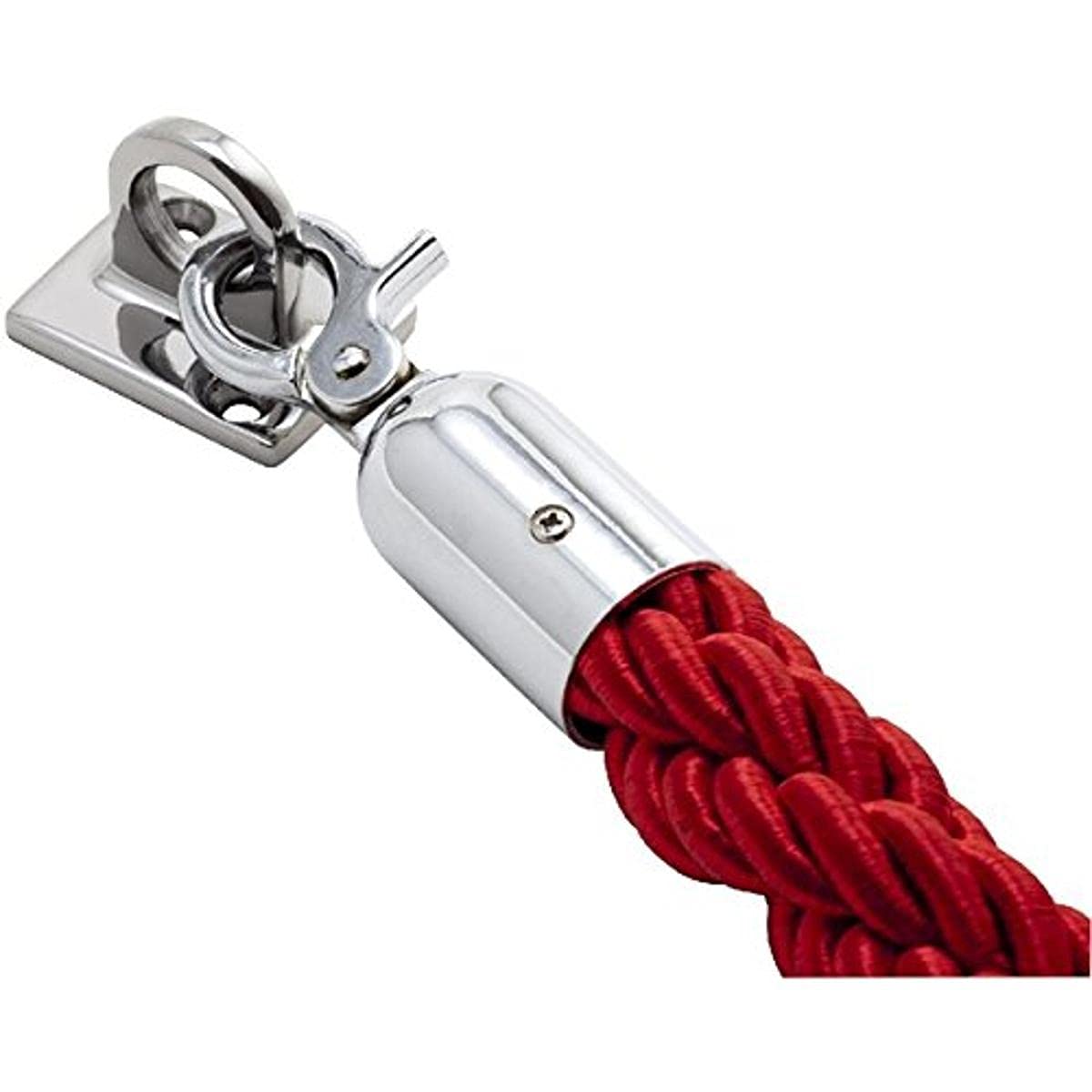 Genware NEV-BH-CHR Wall Attachment for Barrier Rope, Chrome