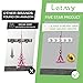 LETMY Broom Holder Wall Mounted - Mop and Broom Holder - Garage Storage Rack&Garden Tool Organizer - 5 Position 6 Hooks for Home, Kitchen, Garden, Tools, Garage Organizing