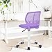 GreenForest Kids Teens Office Chair, Purple, Modern, Armless, Low Back, Ergonomic, Nylon Seat, 10.25 lbs