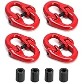 EGV 4 Pack G80 Alloy Steel Hammerlock Coupling Link,1/4" Hammer Lock Safety Chain Connector Link 2645 lbs Working Load Limit