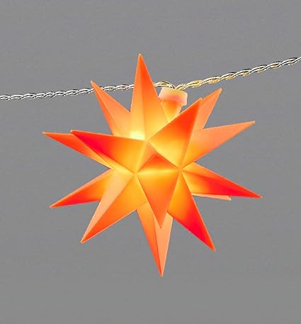 Led Lichterkette 3d Stern Rot Weiß Gelb 9 Sterne
