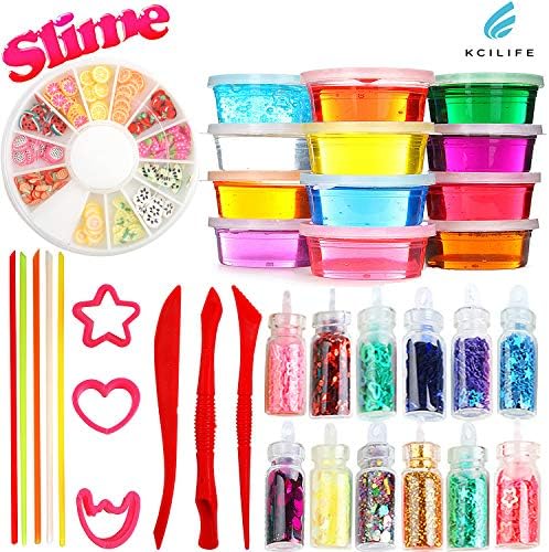 Slime Kit /Slime Making Kit for Kids & Children-Best Xmas Gifts & Birthday Gifts for Boys& Girls Age 3 4 5 6+ Years Old (12 Color Diy Slime)
