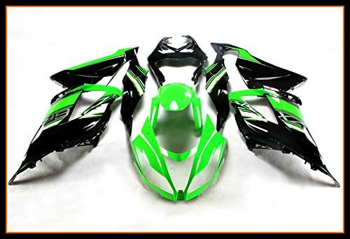 Protek ABS Plastic Injection Mold Full Fairings Set Bodywork With Heat Shield Windscreen for 2013 2014 2015 2016 Kawasaki Ninja ZX6R ZX636 ZX636E ZX636F Green Black