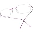 FONEX Titanium Glasses Frame,Rimless Frameless Optical Eyewear Eyeglasses for Men and Women F85634