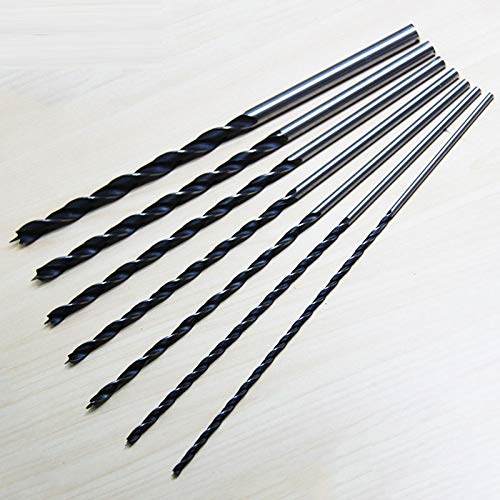 Tool - 7 Pieces 12" 300mm Extra Long Twist Brad Point Wood Drill Bit Set 4 5 6 7 8 10 12mm Ing Drilling Ol - Thumbnail 3