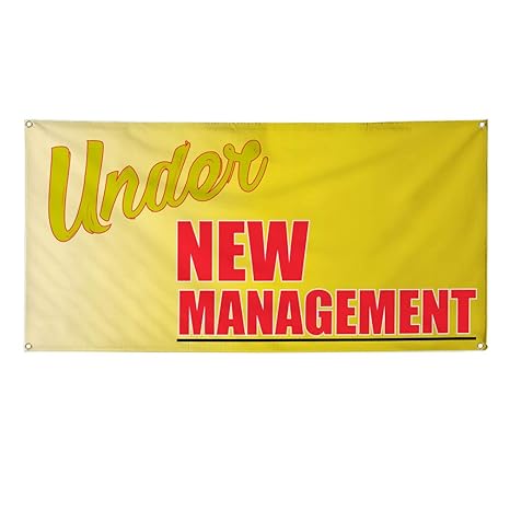 Amazon Com Vinyl Banner Sign Under New Management 1 Style O