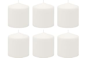 Stonebriar Unscented White Tall Pillar Candles, 18 Hour Burning Candle Pillars, Perfect for Decor, Weddings, Emergencies 3" X