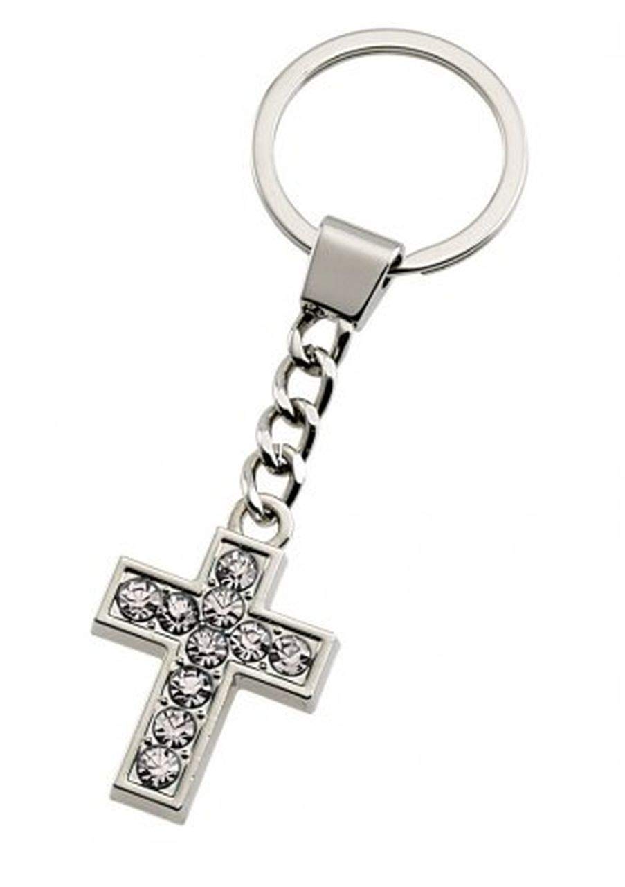 Ten Cross keychain with crystals cod.EL7676 cm 10x3,2x1h by Varotto & Co.