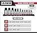 ARES 70107-12-Piece SAE Hex Bit Socket Set - Chrome Vanadium Sockets with S2 Alloy Bits - Includes Aluminum Socket Organizer