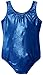 Danskin Big Girls' Gymnastics Solid Sparkle Leotard, Royal, Large
