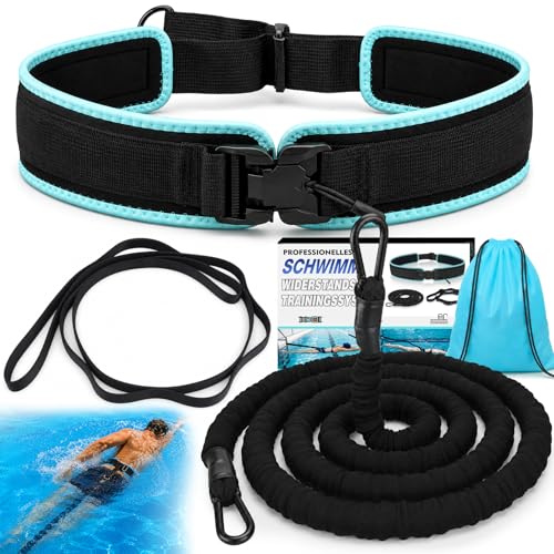 2026 Premium Swimming Belt for Pool, 4-10 m Magnetic Swimming Belt Adult for Pool, Adjustable Swimming Belt with Elastic Rubber Bands, Swimming Aid Suitable for Swimming Training