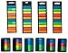 YLZH 1200 Pieces Page Markers Sticky Tabs Pop-up Index Tabs Neon Flags Sticky Notes, 6 Sets 5 Sizes