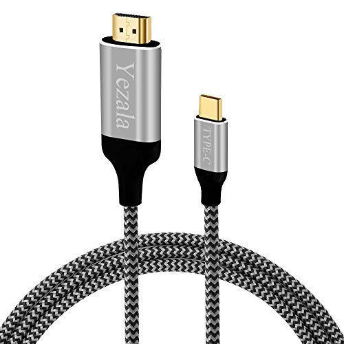 USB-C auf HDMI 6FT, Yezala Geflochtene USB 3.1 Typ C zu HDMI Kabel 4K @ 60HZ (Thunderbolt 3 kompatibel) für Apple 2017/2016 Macbook pro, 2015 Macbook pro 12 ", ChromeBook Pixel, Galaxy S8 / S8 + / Not