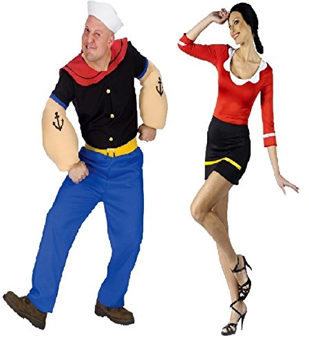 Popeye The Sailorman Popeye And Olive Oyl Couples Costumes