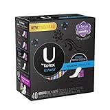 U by Kotex Curves Regular Panty Liners, Unscented, 40 Count