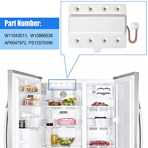 W11043011 Refrigerator LED Light Module W10866538 AP6047972 PS12070396