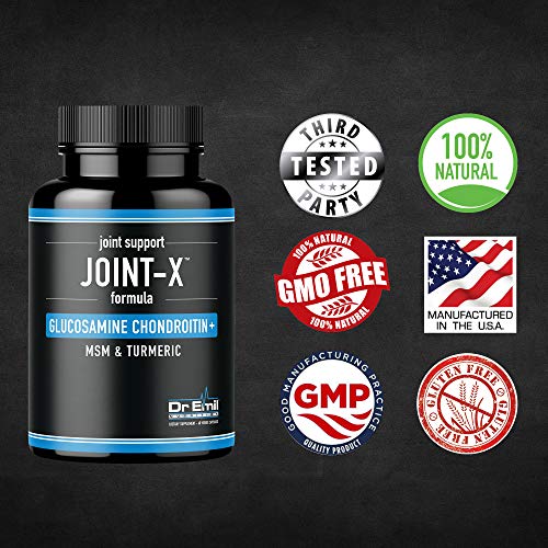 Dr. Emil's Joint Support Formula - Glucosamine Chondroitin, Turmeric and MSM - Doctor Formulated Joint Supplement for Mobility and Pain Relief - for Men and Women (60 Veggie Capsules)