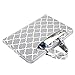 MOSISO Canvas Geometric Pattern Shoulder Bag Compatible with 11.6-12.3 inch Laptop, Pure Warm Gray Grid