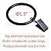 T O K G O Curtain Rings with Clips Rustproof Metal Decorative Drapery Rings Hooks 1.5 Inch Interior Diameter, Set of 40