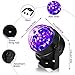 SOLMORE LED UV Black Light 3W Disco Ball Party Lights DJ Lights Sound Activated Strobe Light Stage Lighting for House Party Nightclub Karaoke Dance Wedding Ballroom Halloween Event(with Remote)