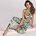 Women 2 Two Pieces Gym Yoga Clothing Green Halter Sports Crop Tank Top Tube Bra and High Waist Leggings Workout Suit Set