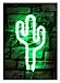 Cactus 3D Neon Night Lights Wall Light，USB Cable/Batteries Powered for Nursery, Bedroom, YiiY Decorations for Kids' Room,Living Room, (Cactus-Green)