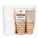 Mana Beans 100 Pack 12 Oz Disposable Coffee Cups With Lids | Thick Insulated Paper, Tight Fitting Lids, Closing Sipper & Stylish Prints | For Work, Office, Commute, Travel, Beverages, Parties & More