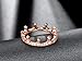 Presentski 925 Sterling Silver Rose Gold Crown Ring for Women Birthday Gift