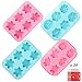 YGEOMER 4 6-Cavity Christmas Silicone Snowflake Soap Molds, 22 Patterns for Making Fondants, Cakes, Handmade Soaps