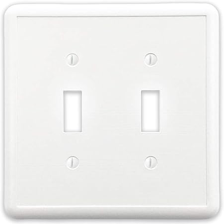 Questech White Linen Decorative Wall Plate Switch Plate Outlet