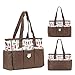 SoHo Canvas Diaper Tote Bag 7pc, Brown Owls