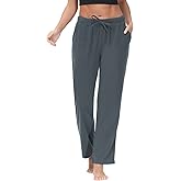 COZZIPLUS Women Fleece Pants, Lightweight Polar Fleece Lounge Sweatpants for Women, Straight Leg Pajama Pants with Pockets