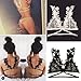 IFLOVE Womens Lace Sleeveless Crop Top Vest Ladies Bralet Bra Bralette Cami Tank (US 8, A)