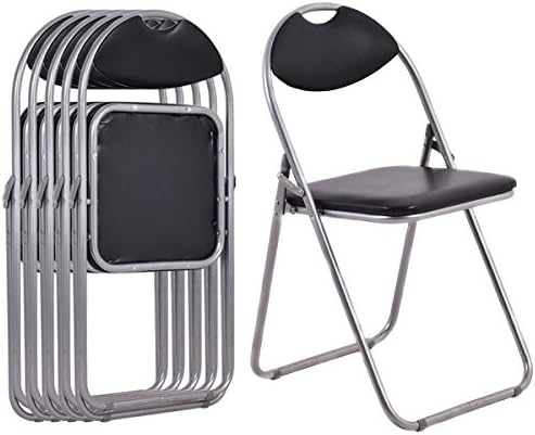 6 PCS U Shape Folding Chairs Furniture Home Outdoor Picnic Portable Black Sustainables
