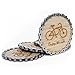 Bike Chain and Bamboo Coasters by Resource Revival | Eco-friendly Rustic Modern Coaster Created for the Adventurer - Set of 4