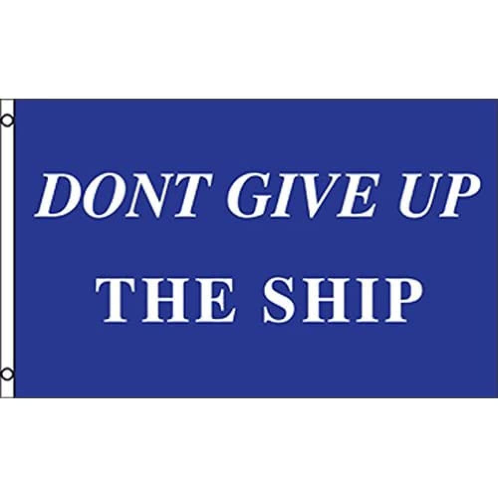 AZ FLAG - Pirate Don'T Give Up The Ship Flag - 3x5 Ft - 100D Polyester Pirates Banner with Two Metal Grommets - Fade Resistant - Vivid Colors - 3' x 5' Feet - 150x90 Cm