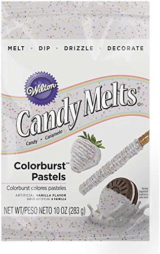 Wilton Candy Melts, Colorburst Pastels, Vanilla Flavor. 2 pack - 10 oz Bags