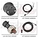 MaxTow Double Vision 100 PSI Fuel Pressure Gauge Kit - Includes 1/8-27 NPT Electronic Sensor & Wiring - Black Dial - Blue LED Lighting - Analog & Digital Readouts - for Trucks - 2-1/16