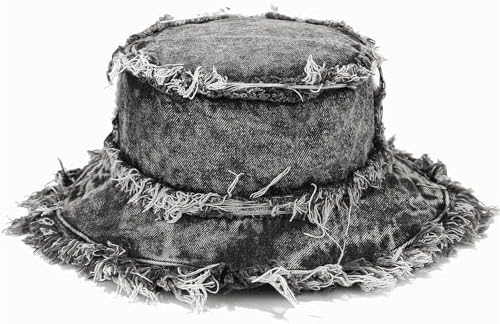 Amazon.com: BLUEGLORY Fashion Cotton Denim Distressed Bucket  display picture 1