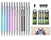 18 Pieces Mechanical Pencil Set 0.7 mm, Assorted Colors,12 Pieces Mechanical Pencils and 6 Tubes Lead Refills for Office and School
