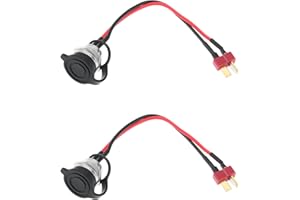 eMagTech 2PCS Electric Scooter 3 Pin Charging Port Cable T Type Connector 19cm Compatible with Electric Scooters