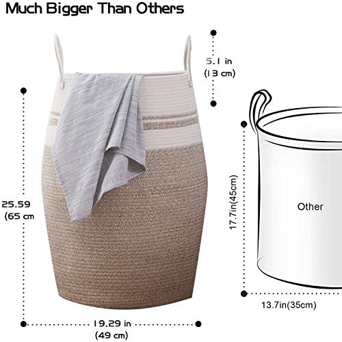 OIAHOMY-Laundry-Hamper-Woven-Rope-Large-Clothes-Hamper-256-Height-Tall-Laundry-Basket-with-Extended-Handles-for-Storage-Clothes-Toys-in-Bedroom-Bathroom-Foldable-Yellow-variegated