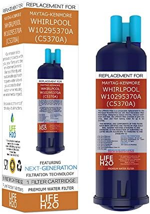 LIFEH2O Whirlpool W10295370A, W10295370, Kenmore 9081, Filter1, EDR1RXD1 Premium Refrigerator Water Filter (1)