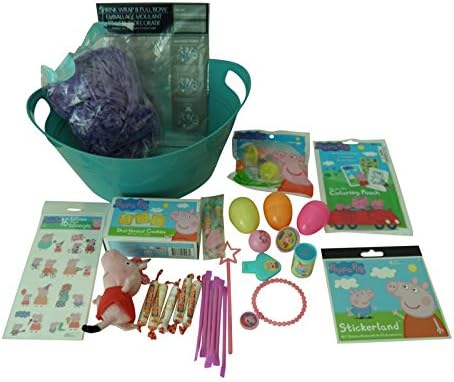 Peppa The Pig 31 piece Easter Basket Spring Activities Bundle plush candy fun pack