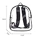 Stadium Approved Clear Mini Backpack Heavy Duty Transparent Backpack for Concert, Security Travel &Stadium