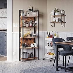 VASAGLE ALINRU Storage Shelf, Bookshelf with 5