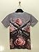 FaPlus Men's Fashion Abstract Guns Roses 3D Print Hip Hop T-Shirts