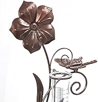 A Ting Garden Decorative 7 Metal Glass Rain Gauge Butterfly